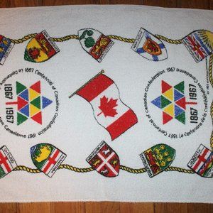 BNWOT Vintage 1967 Centennial Canadian Confederation "100th Anniversary" Towel